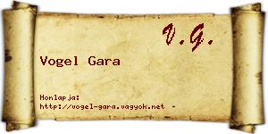 Vogel Gara névjegykártya